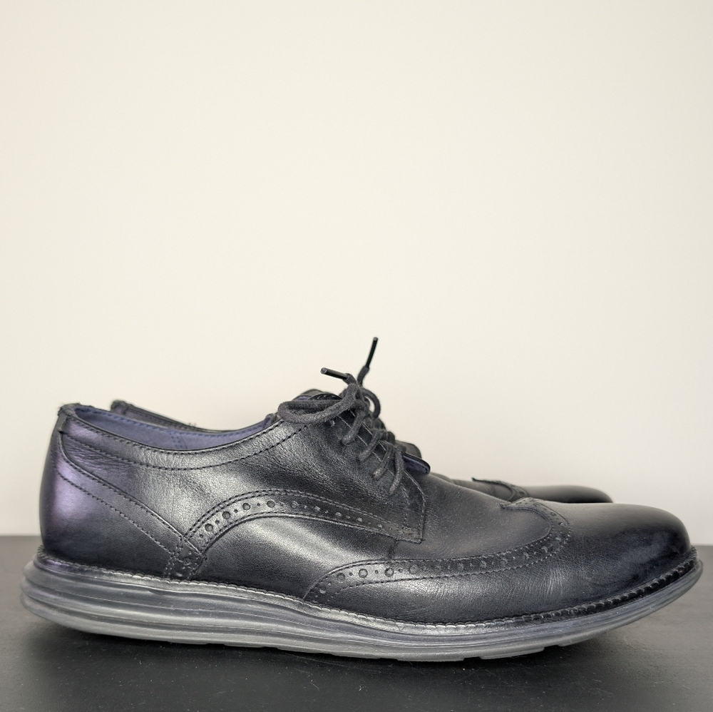 Cole‎ Haan OriginalGrand Wingtip Oxford Black Leather Men's 12M C27984
